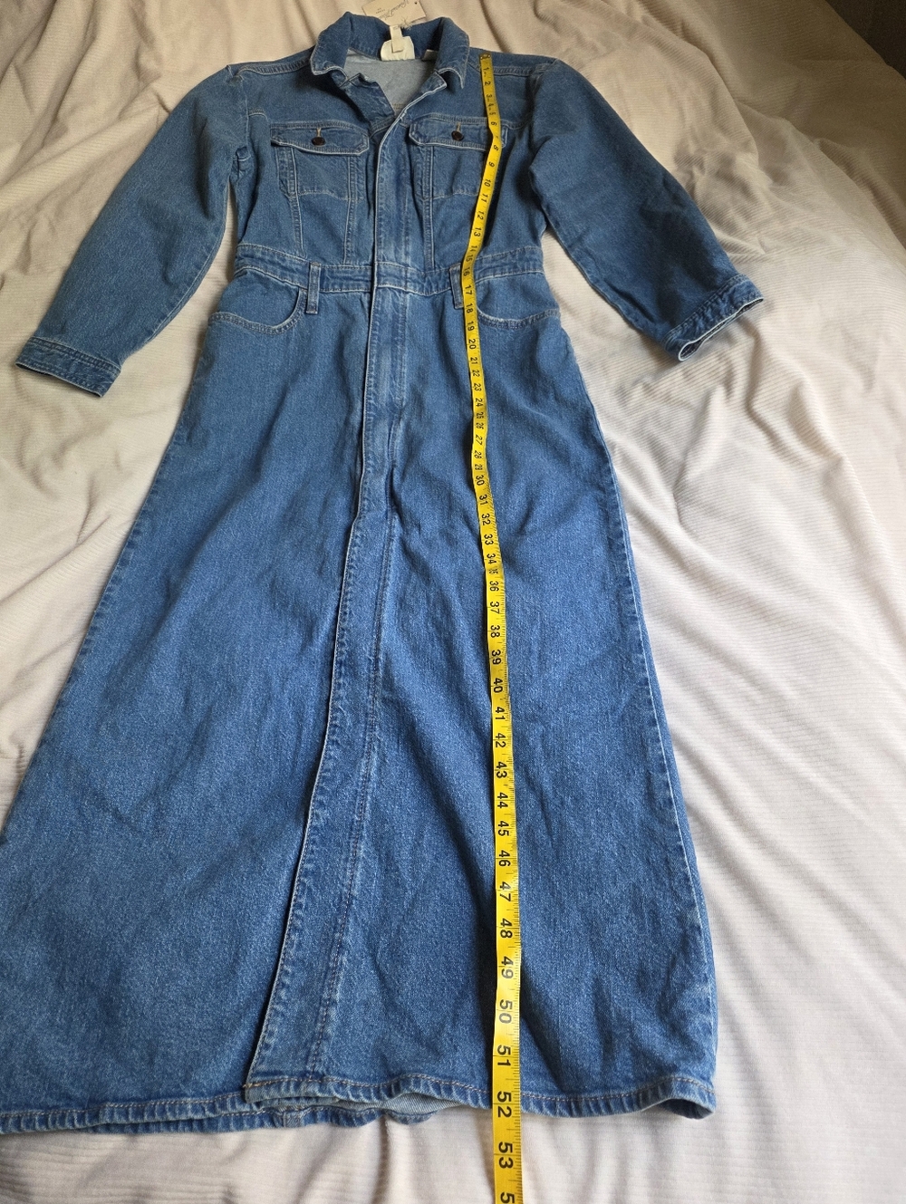 Universal Thread Women's Long Sleeve Denim Maxi Shirtdress Medium Blue Nwt - Picture 14 of 16